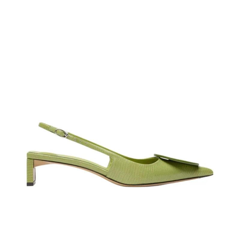 Jacquemus Block Heel High Heels 4cm Women's Green-1
