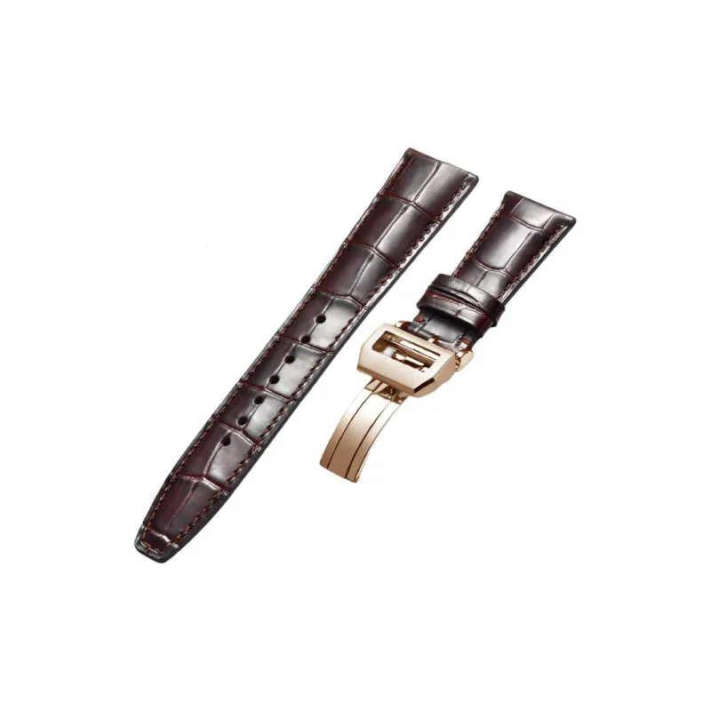 MILANQIAN M&Q IWC Compatibility Watch Band 190mm Cowhide Leather Material-14