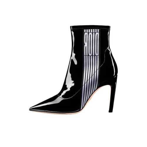 DIOR Optical D Ankle Boots 10cm Women's Black