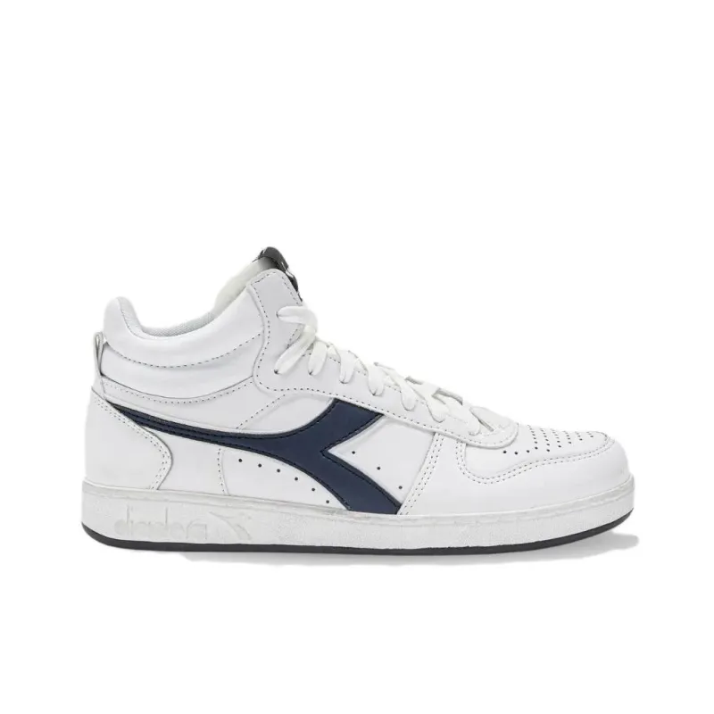 Diadora Magic Basket Anti Slip Wear Resistant Low Top Skateboard Shoes Unisex White-1