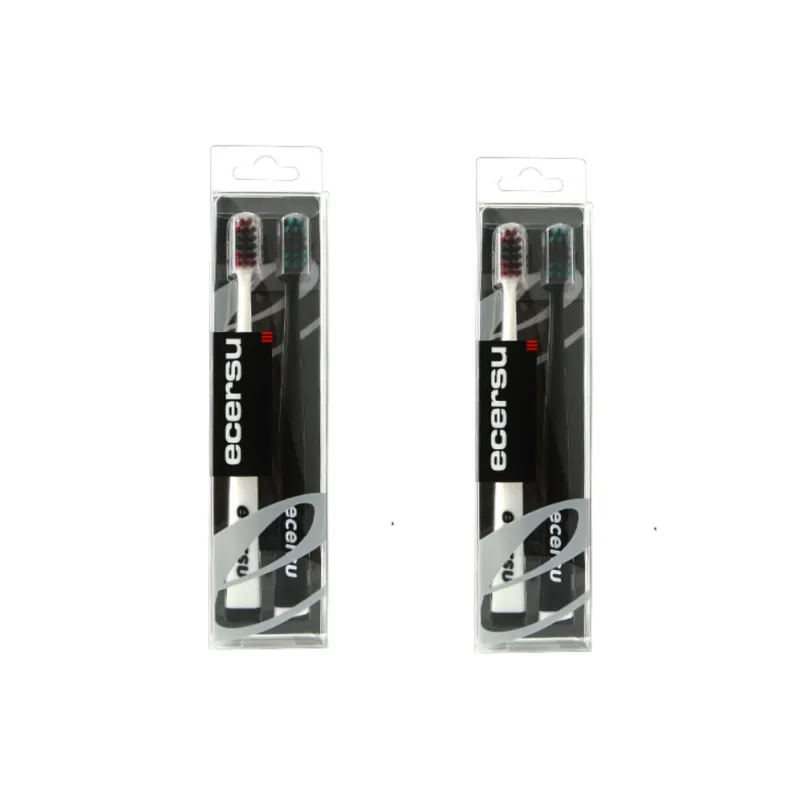 CHENYISHENG Korean Bamboo Charcoal Toothbrush 2-Pack Soft Bristles For Men And Women's Perfect For Couples-5