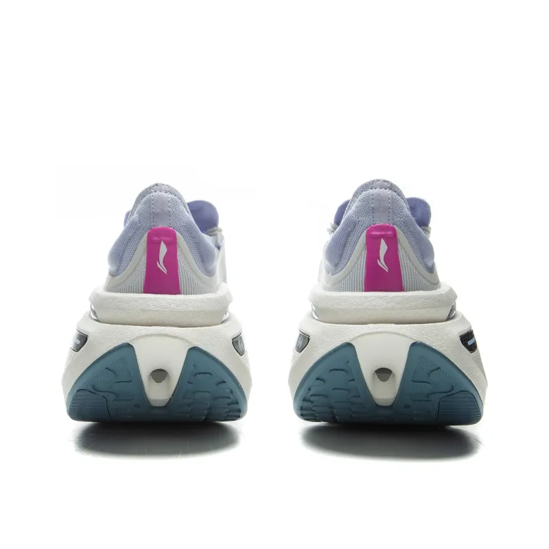 LiNing Shadow 3.0 Cushioning Rebound Height Increasing Low-Top Casual Running Shoes Men's White Purple-5