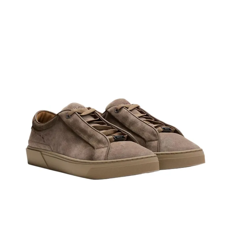 HUGO BOSS Gary Low Top Skateboard Shoes Men's Khaki-1