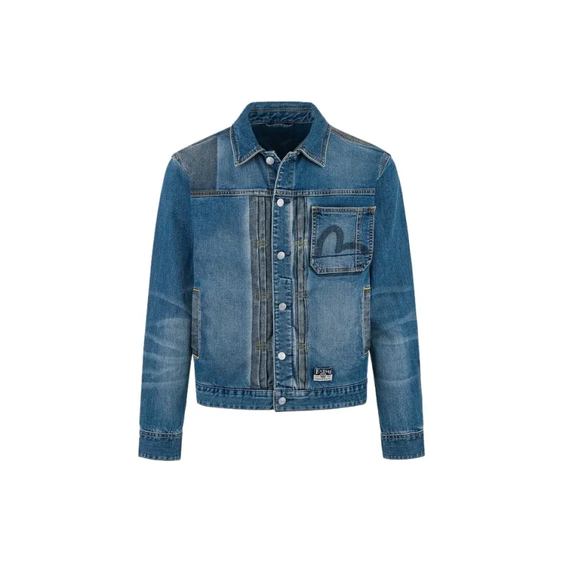 EVISU 2025 Spring Denim Jacket Men's Denim Blue-0