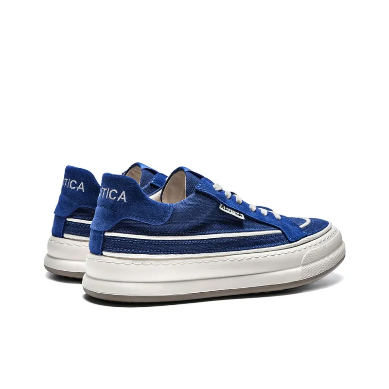 NAUTICA Skateboard Shoes Men Low Top Black/White/Royal Blue-3