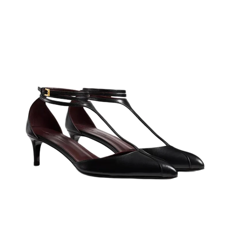 KHAITE Mia Slim Heel High Heels 4.5cm Women's Black-2