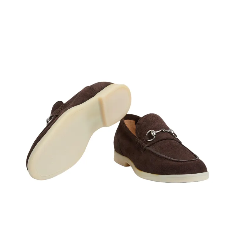 GUCCI Horsebit Loafers Men Brown-5