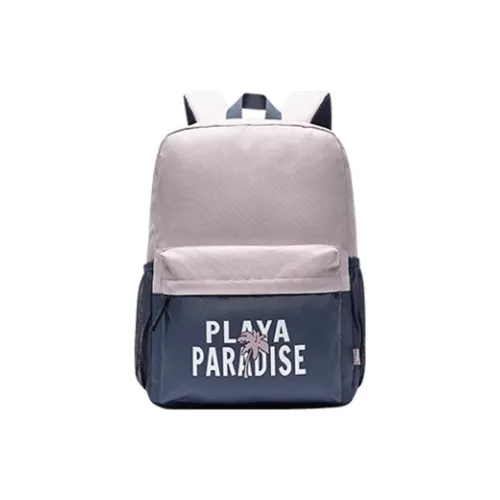 Anta Life Collection Polyester Backpack Unisex Light Purple Pink & Ash Grey Blue