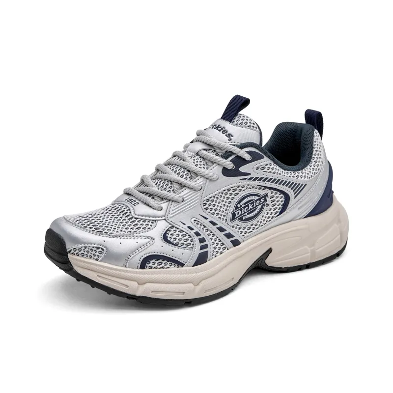 Dickies Durable Breathable Coverage Low-Top Chunky Sneakers Men's Silver Gray Blue-1