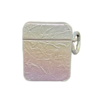 CORBELLATI Compatible With AirPods 1/2/3/Pro 1/2/4th Generation TPU Iridescent Pleated Texture Headphone Cases