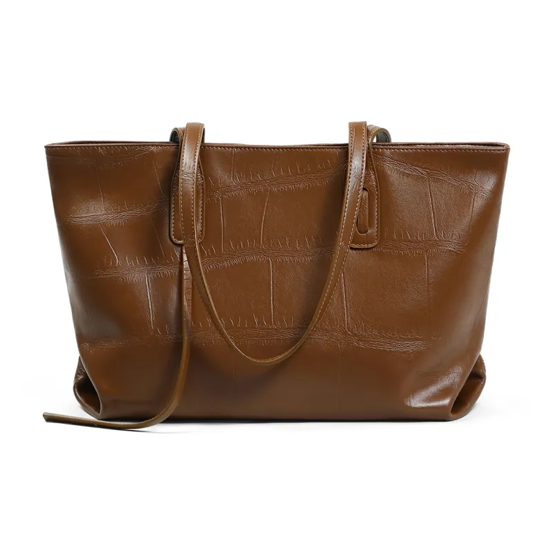 MILLIE'S Cow Leather Shoulder Bag Tote Shopping Bag Regular Women's Black/Dark Brown-9