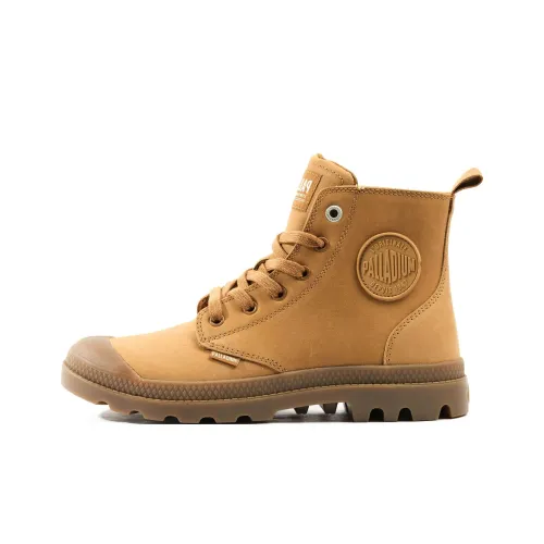 Palladium Pampa Abrasion Resistant Slip Resistant Short Outdoor Boots Men's Yellow