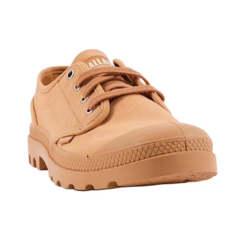 Palladium Pampa Slip Resistant And Abrasion Resistant Support Low Top Canvas Shoes Men's Brown-3