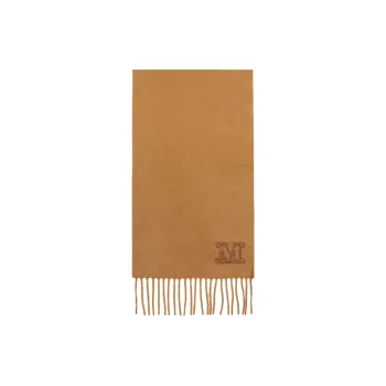 MaxMara Cashmere Knit Scarves Unisex Brown