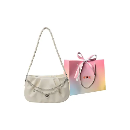 Yalu PU Shoulder Bag Women's Ecru/Light Khaki/Black