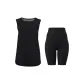 Black Sleeveless Top+Starburst Black Knee-Length Pants