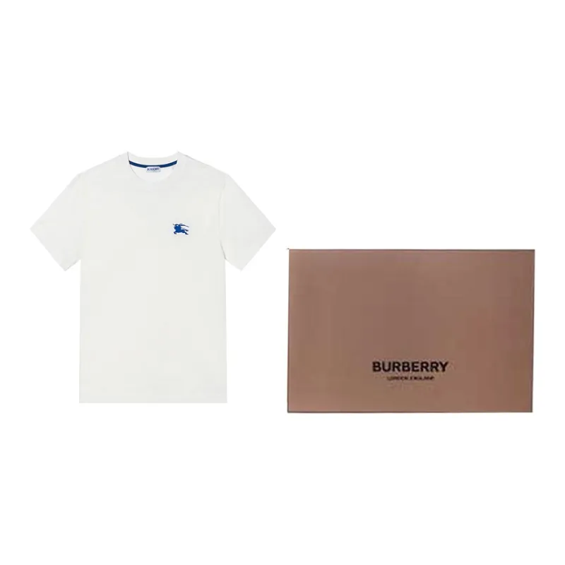 Burberry EKD embroidered Cotton T shirt-3