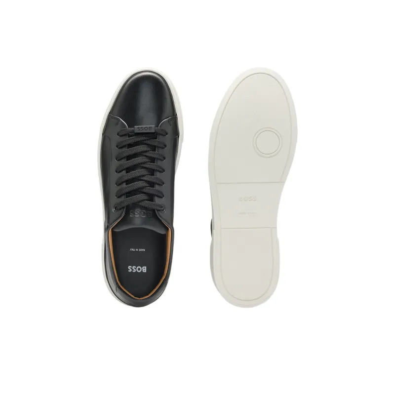 HUGO BOSS Low Top Skateboard Shoes Men's Black-3