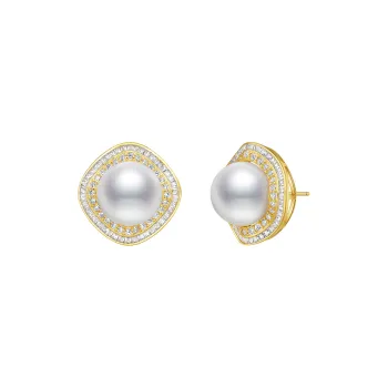 ME LUXE Pearl Stud Earrings Women's