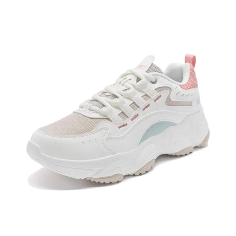 XTEP Lanying 2.0 Slip Resistant Low Top Casual Shoes Women's White Gray-1