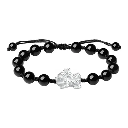 Ancient Jewelry Obsidian Jade Bracelets Unisex-0