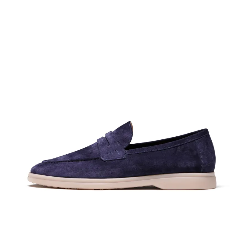 TRUFFAUT Soft Sole Breathable Fringe Slip on Loafers Men's-17