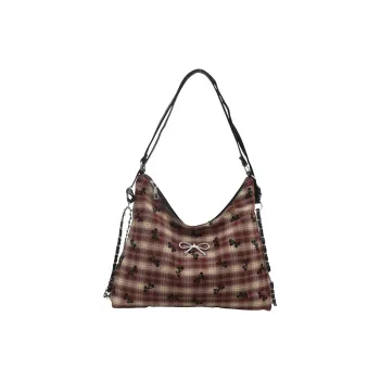 AOSONG Canvas Canvas Bag Shoulder Bags Regular Unisex Black/Red/Brown