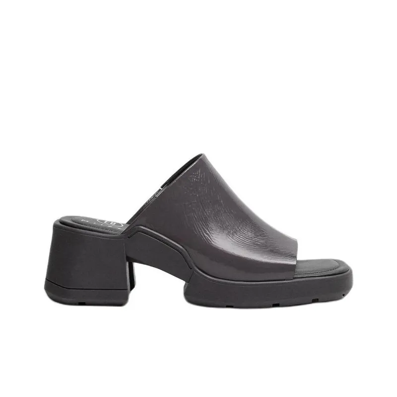 MIISTA Slide Slippers 6cm Women's Dark Gray-1