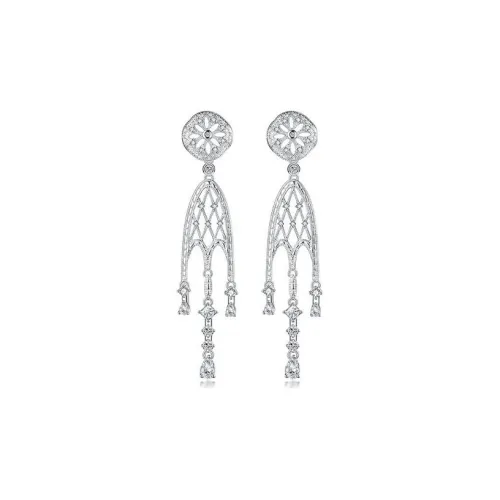 DAN DREAM S925 Silver Stud Earrings Women's