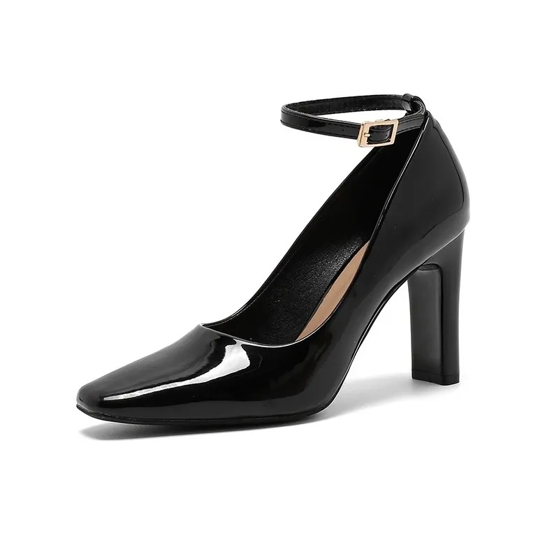 Betu Chunky Heel High Heels Women's Black-0
