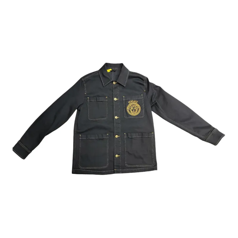 FANSIZHE Denim Jacket Men's Black-0