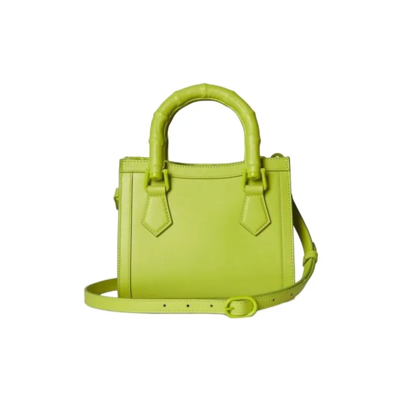 GUCCI Diana Leather Tote Bag, Shopping Bag, One Shoulder Handbag Mini Women's Green-3