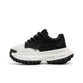 JKEM Cushioning Height Increasing Wear Resistant Slip Resistant Low Top Chunky Sneakers Men's