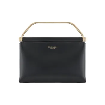 AMANI Cow Leather One Shoulder Handbags Small Size Women's Black