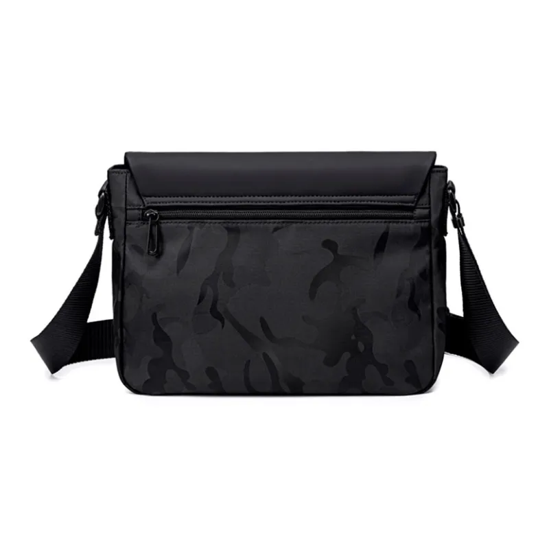 BJIAX Nylon Shoulder Bag Small Size Men's Black Camouflage-9