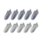 10 Pack (Denim Blue 5+Light Gray 5)