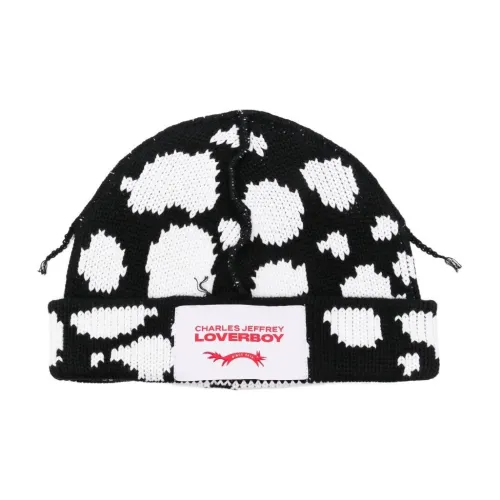 CHARLES JEFFREY Cotton Beanies Men's Black