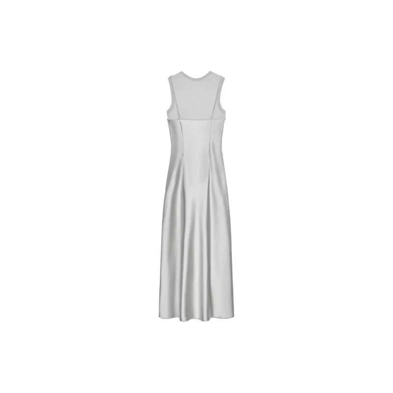 ZARA Sleeveless Dress Women's Light Gray-1