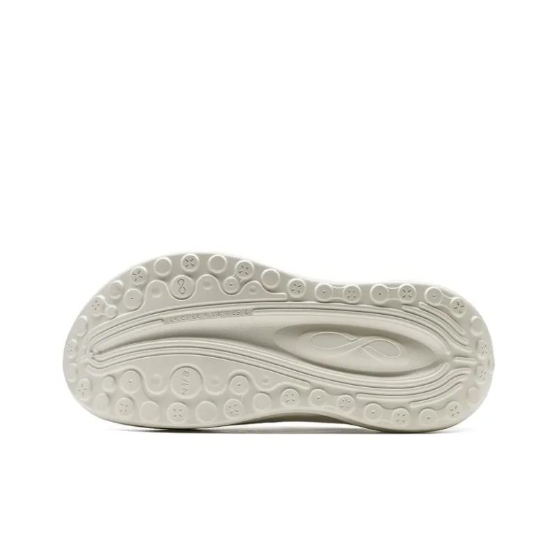 XTEP Slip-Resistant Abrasion-Resistant Slide Slippers Men's White Sand Gray-5