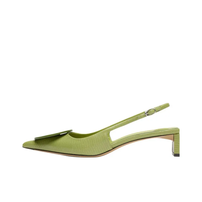 Jacquemus Block Heel High Heels 4cm Women's Green-0