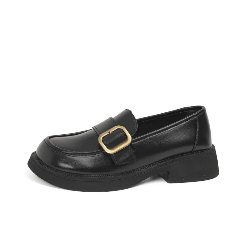 SHUXI Loafers Women's Black Glossy/Black Matte-8