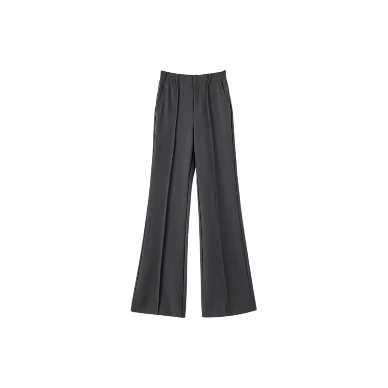 Late White Casual Pants Women's Morandi Gray-2