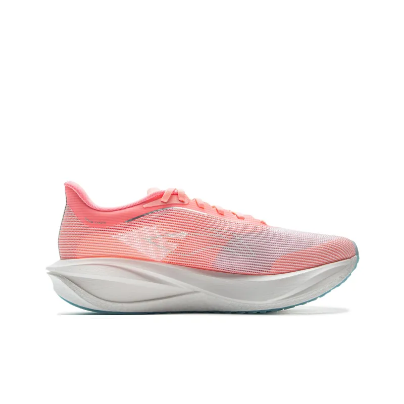 LiNing Feidian 5 Challenger Cushioning Slip Resistant Lightweight Rebound Low Top Carbon Plate Running Shoes Men's Pink-1