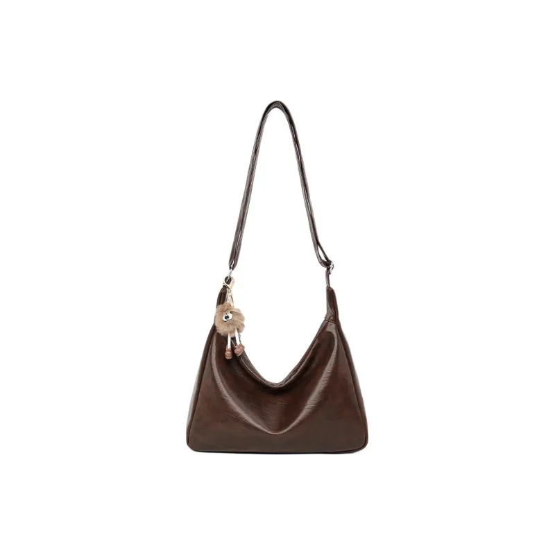 MILLIE'S Synthetic Leather Shoulder Bag Crossbody Bag Hobo Bag Regular Women's Coffee/Black-1