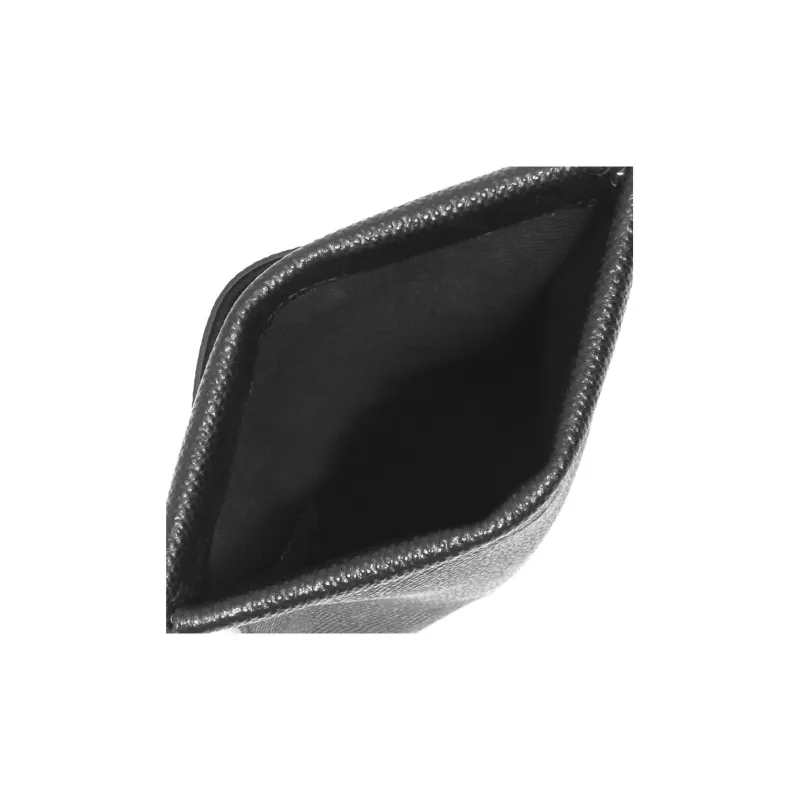 Maison Margiela Grain Leather Cell Phone Pouch Unisex Black-4