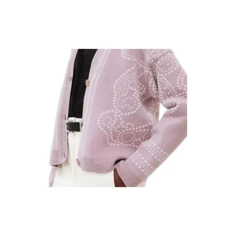 HERMES Cashmere Sweater Women's Rose-4