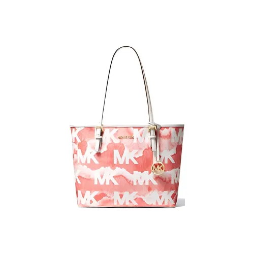 MICHAEL KORS Jet Set Charm Leather tote Liuto Bag Shopping Bag Handbag Medium Size Women's Coral Red