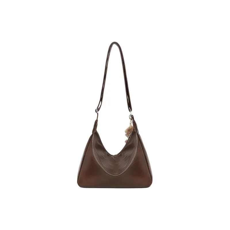 MILLIE'S Synthetic Leather Shoulder Bag Crossbody Bag Hobo Bag Regular Women's Coffee/Black-4