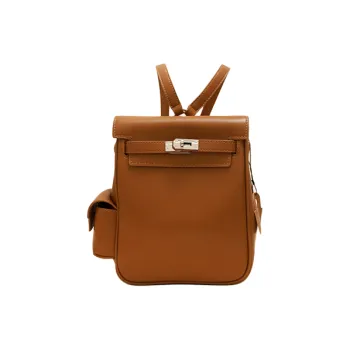 BEMIX PETS Cow Leather Backpack Women's Brown