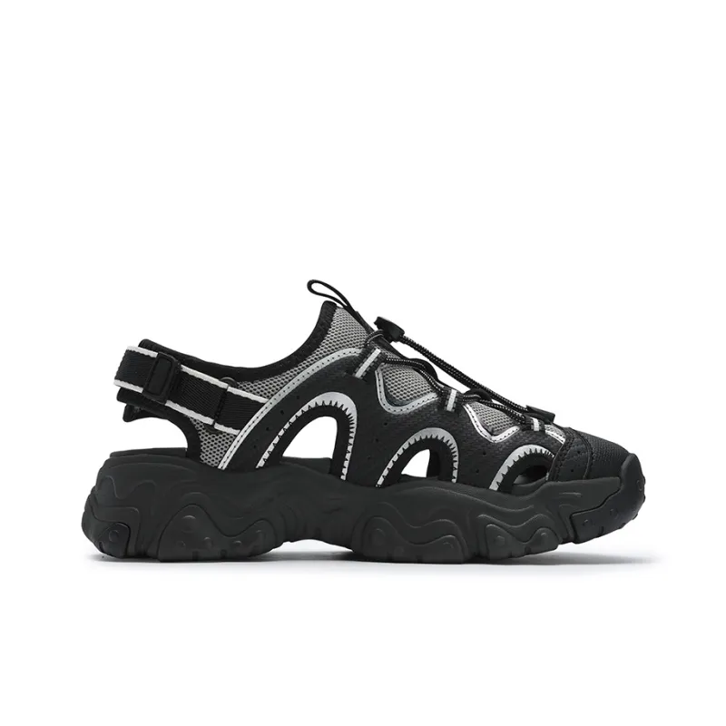 FILA FLUID 5 SANDAL Cat Paw Sandals, River Trekking Girlish Beach Sandals Women's Black Gray-1
